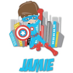 Superhero in the City Graphic Decal - Custom Sizes (Personalized)