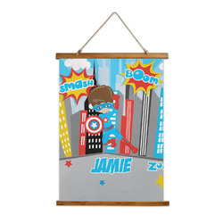 Superhero in the City Wall Hanging Tapestry (Personalized)