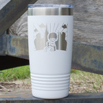 Superhero in the City 20 oz Stainless Steel Tumbler - White - Double Sided (Personalized)