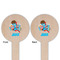 Superhero in the City Wooden 6" Food Pick - Round - Double Sided - Front & Back