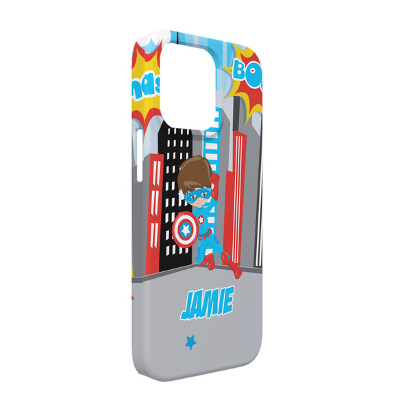 Custom Superhero in the City iPhone Case - Plastic - iPhone 13 (Personalized)