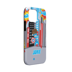 Superhero in the City iPhone Case - Rubber Lined - iPhone 13 Mini (Personalized)