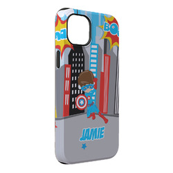 Superhero in the City iPhone Case - Rubber Lined - iPhone 14 Pro Max (Personalized)