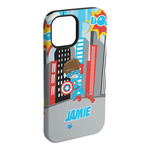 Superhero in the City iPhone Case - Rubber Lined - iPhone 15 Plus (Personalized)