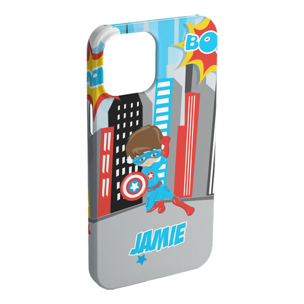 Custom Superhero in the City iPhone Case - Plastic (Personalized)