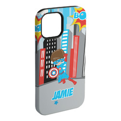 Superhero in the City iPhone Case - Rubber Lined - iPhone 15 Pro Max (Personalized)