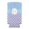 Purple Damask & Dots 12oz Tall Can Sleeve - Set of 4 - FRONT