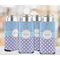 Purple Damask & Dots 12oz Tall Can Sleeve - Set of 4 - LIFESTYLE