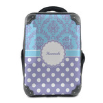 Purple Damask & Dots 15" Hard Shell Backpack (Personalized)