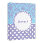 Purple Damask & Dots Canvas Print - 16x20 (Personalized)