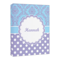 Purple Damask & Dots Canvas Print - 16x20 (Personalized)