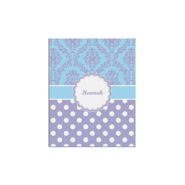 Custom Purple Damask & Dots Poster - Multiple Sizes (Personalized)