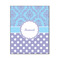 Purple Damask & Dots 16x20 Wood Print - Front View