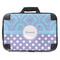 Purple Damask & Dots 18" Laptop Briefcase - FRONT