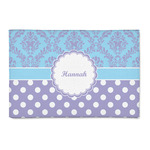 Purple Damask & Dots 2' x 3' Indoor Area Rug (Personalized)