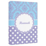 Purple Damask & Dots Canvas Print - 20x30 (Personalized)