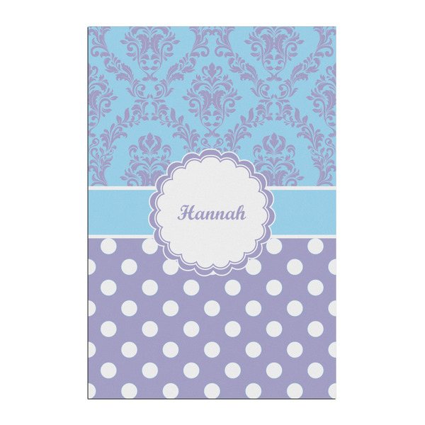 Custom Purple Damask & Dots Posters - Matte - 20x30 (Personalized)