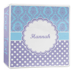 Purple Damask & Dots 3-Ring Binder - 2 inch (Personalized)