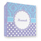 Purple Damask & Dots 3 Ring Binders - Full Wrap - 3" - FRONT