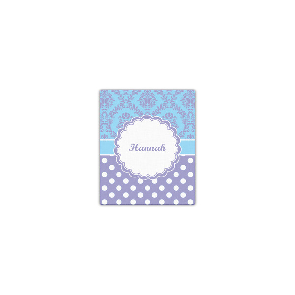 Custom Purple Damask & Dots Canvas Print - 8x10 (Personalized)