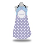 Purple Damask & Dots Apron w/ Name or Text