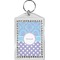 Purple Damask & Dots Bling Keychain (Personalized)