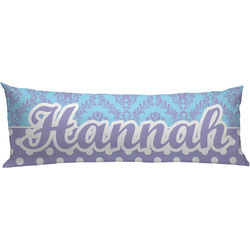 Purple Damask & Dots Body Pillow Case (Personalized)