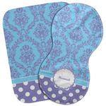 Purple Damask & Dots Burp Cloth (Personalized)