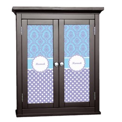 Purple Damask & Dots Cabinet Decal - Large (Personalized)