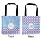 Purple Damask & Dots Car Bag - Apvl