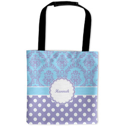 Purple Damask & Dots Auto Back Seat Organizer Bag (Personalized)