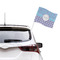 Purple Damask & Dots Car Flag - Large - LIFESTYLE