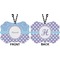 Purple Damask & Dots Car Ornament (Approval)