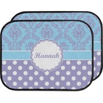 Purple Damask & Dots Car Floor Mats (Back Seat) (Personalized)