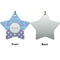 Purple Damask & Dots Ceramic Flat Ornament - Star Front & Back (APPROVAL)