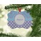 Purple Damask & Dots Christmas Ornament (On Tree)