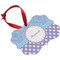 Purple Damask & Dots Christmas Ornament