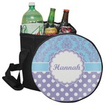 Purple Damask & Dots Collapsible Cooler & Seat (Personalized)