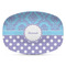 Purple Damask & Dots Microwave & Dishwasher Safe CP Plastic Platter - Main