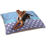 Purple Damask & Dots Dog Bed - Small w/ Name or Text