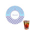 Purple Damask & Dots Drink Topper - XSmall - Single with Drink