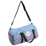 Purple Damask & Dots Duffel Bag (Personalized)