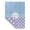 Purple Damask & Dots Garden Flags - Large - Double Sided - FRONT FOLDED