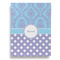 Purple Damask & Dots House Flags - Double Sided - FRONT