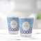 Purple Damask & Dots Glass Shot Glass - Standard - LIFESTYLE