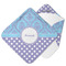 Purple Damask & Dots Hooded Baby Towel- Main