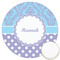 Purple Damask & Dots Icing Circle - Large - Front