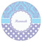 Purple Damask & Dots Icing Circle - Large - Single