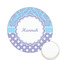 Purple Damask & Dots Icing Circle - Small - Front