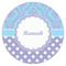 Purple Damask & Dots Icing Circle - XSmall - Single